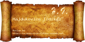 Hajdukovics Ildikó névjegykártya