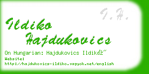 ildiko hajdukovics business card